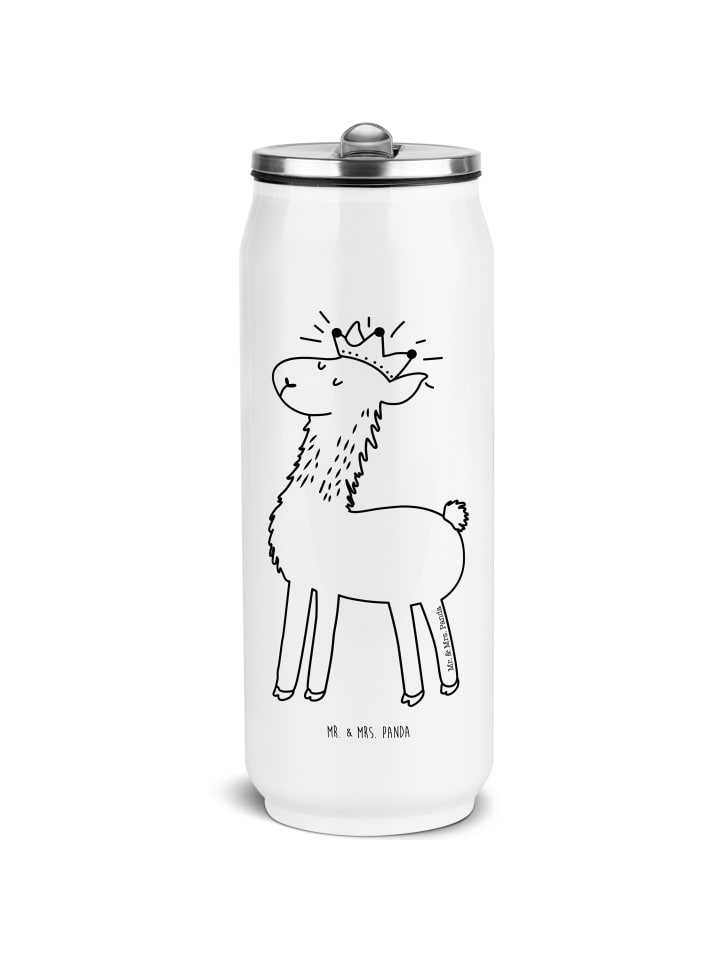 

Mr. & Mrs. Panda Спортивная бутылка для воды, Llama King, без слогана, белого цвета