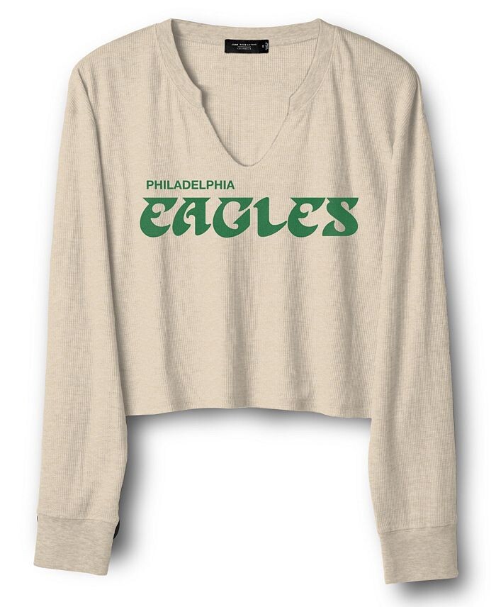 

Термобелье женское Women's NFL Philadelphia Eagles Sunday Cropped Thermal Junk Food Clothing, коричневый/бежевый