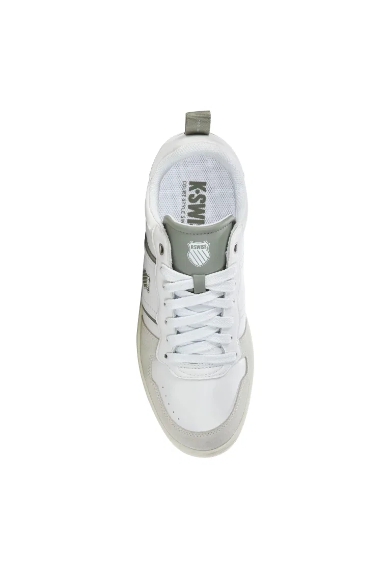 Кроссовки мужские LOZAN MATCH LTH, кожаные K-Swiss, белый/зеленый — фото 3