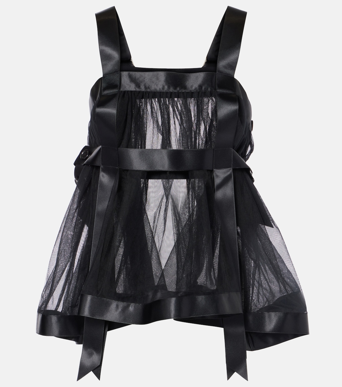 

Топ из тюля Noir Kei Ninomiya, черный