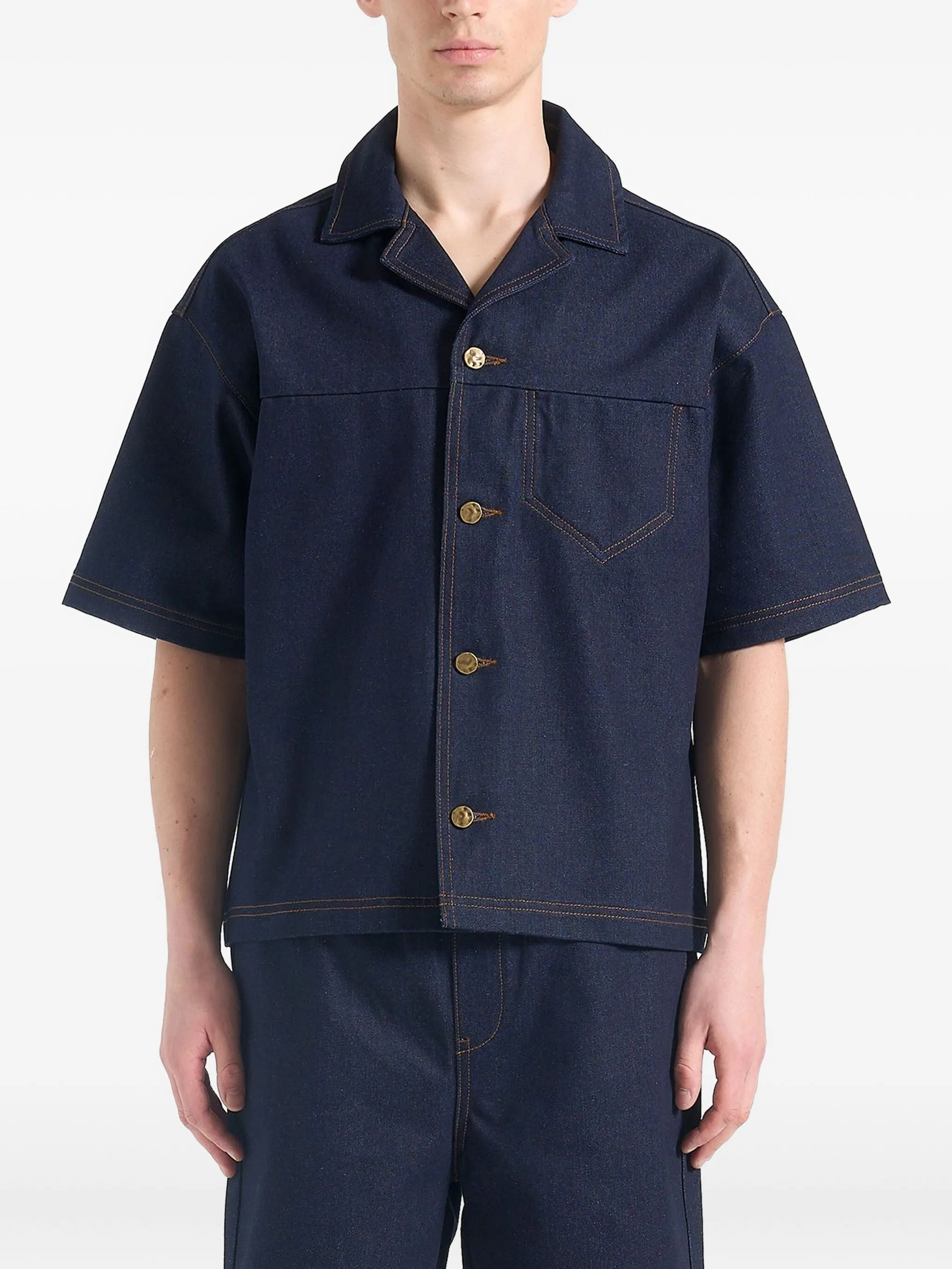 

Джинсовая рубашка Carl Boxy Manière De Voir, синий