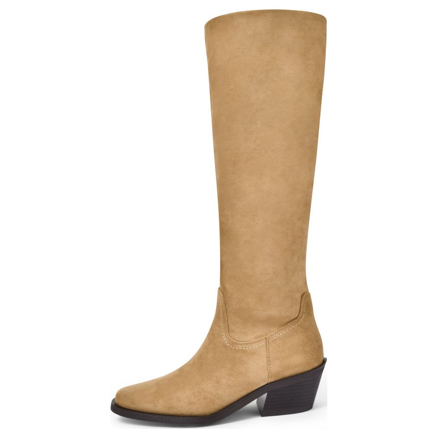 Сапоги женские Odyssey до колена TOOMANYSHOES, Beige Khaki