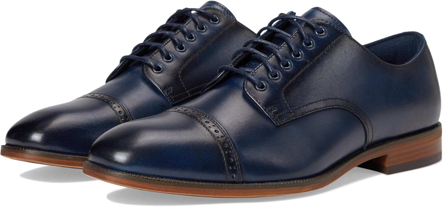 

Мужские ботинки Stacy Adams William с кап-то носком и шнуровкой, темно-синий