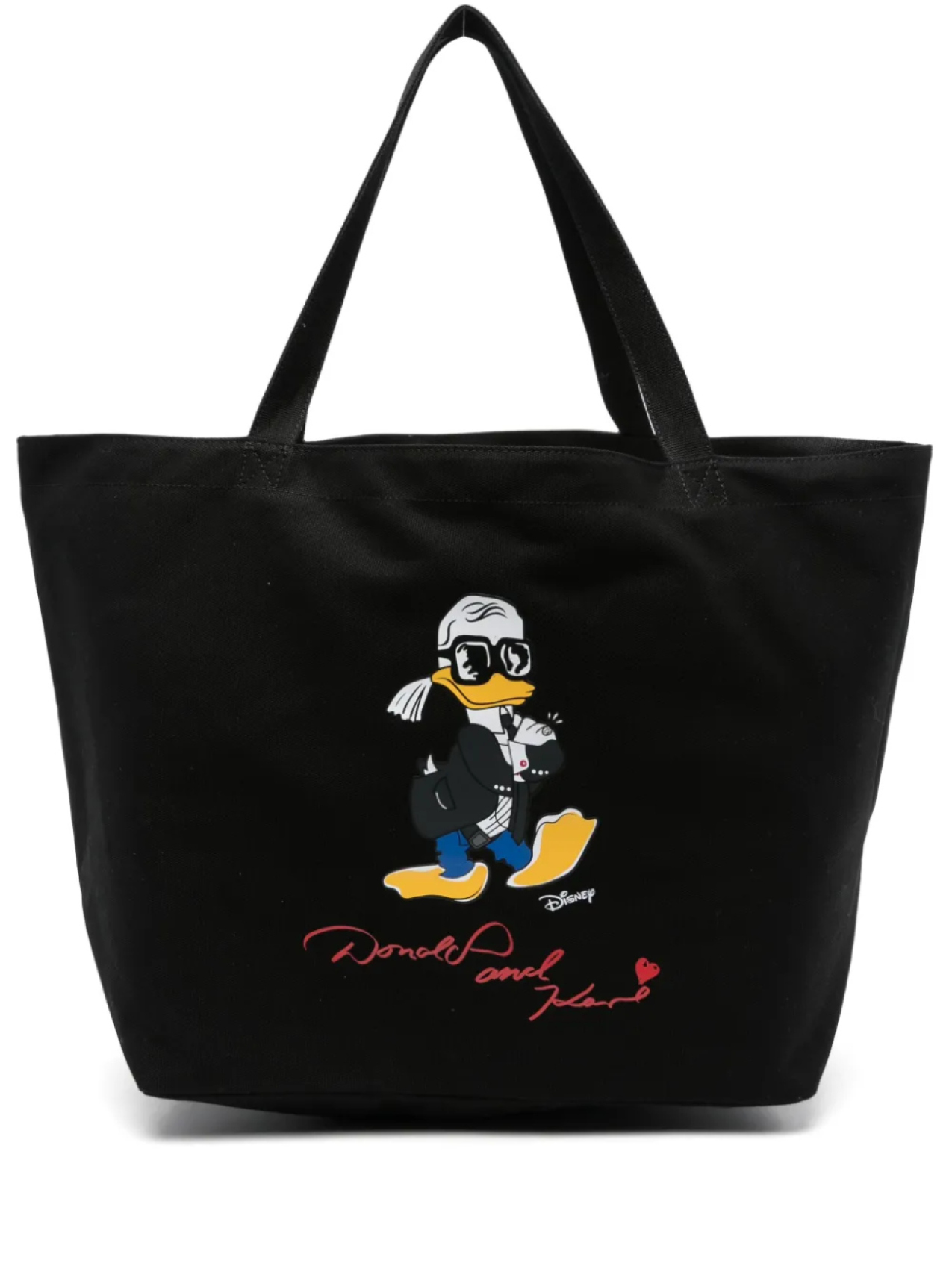 

Сумка-шоппер с принтом Karl Lagerfeld x Disney Donald Duck, черный