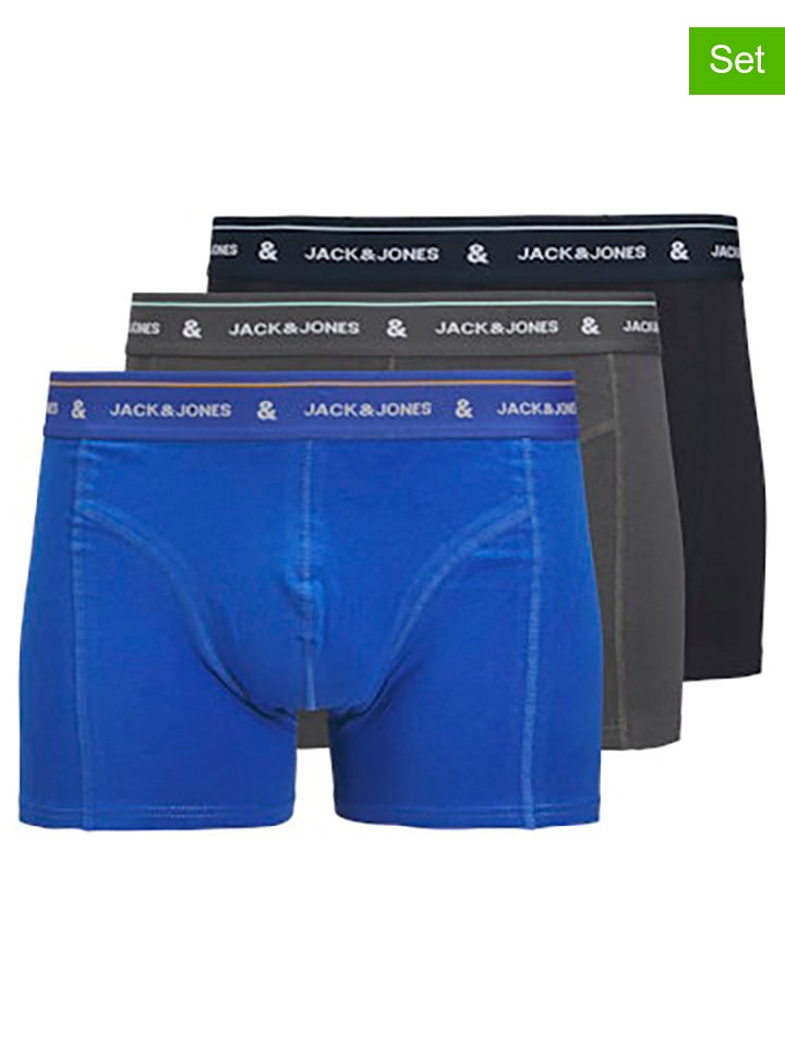 

Боксерские трусы Jack & Jones, цвет schwarz/blau/anthrazit
