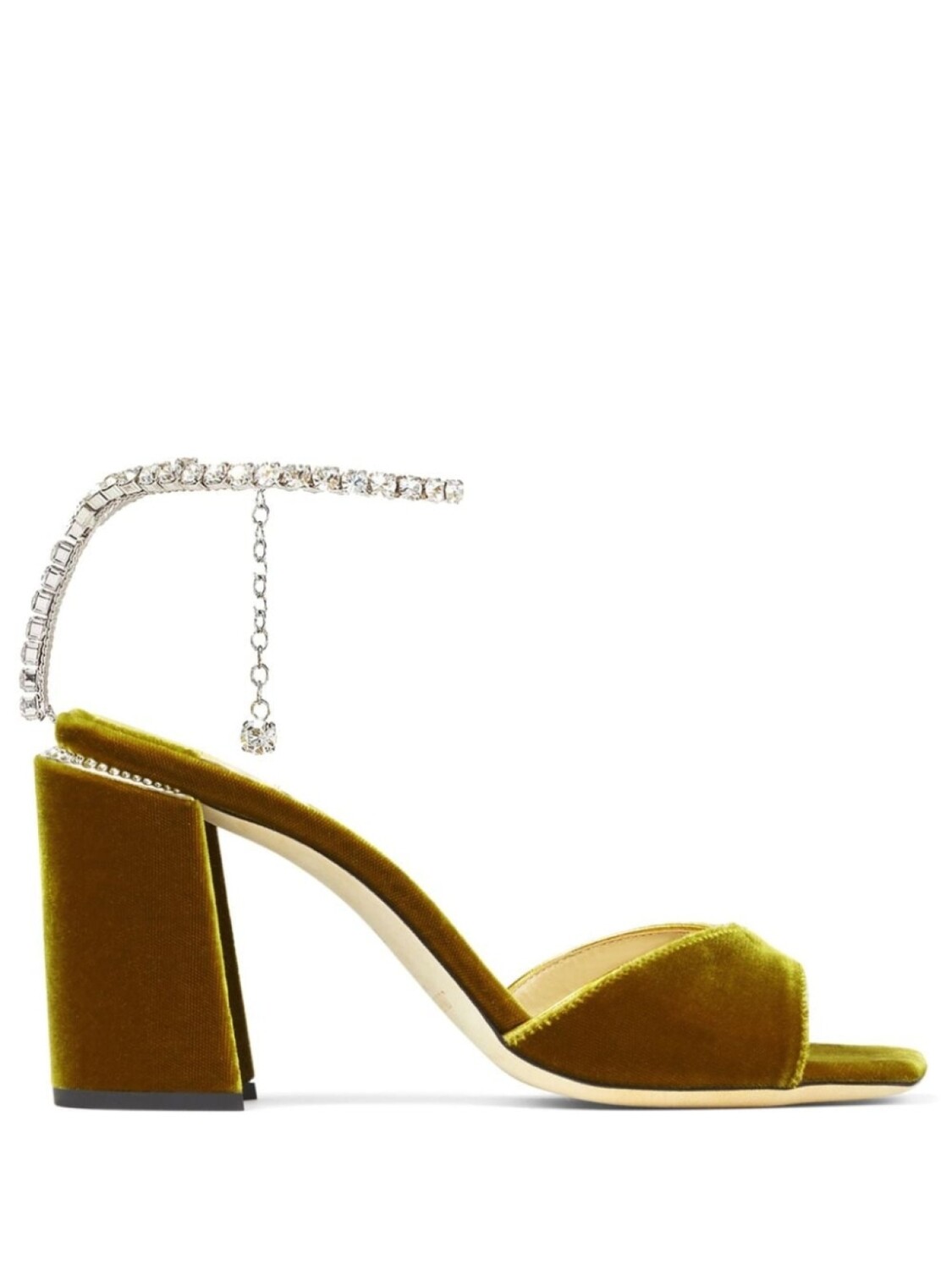 

Jimmy Choo босоножки Saeda 85 с кристаллами, желтый