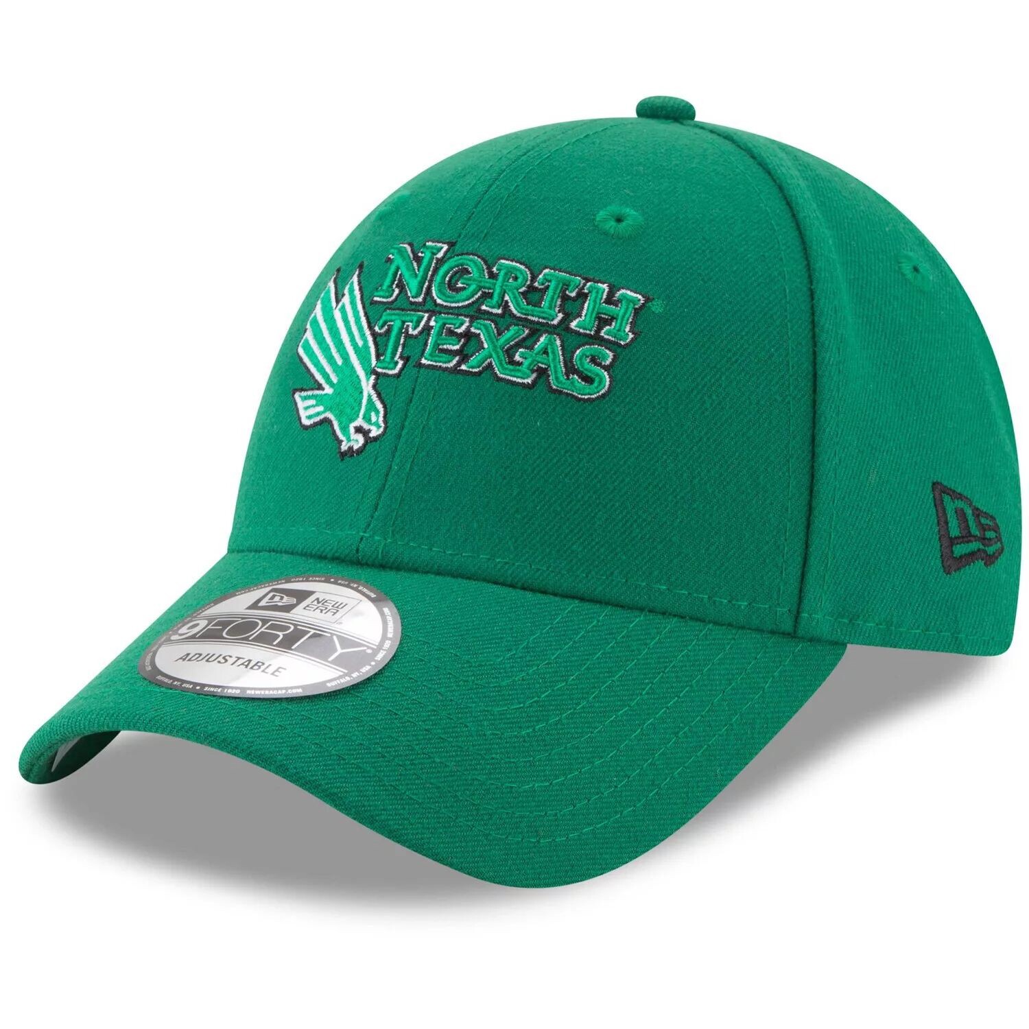 

Мужская регулируемая кепка New Era Kelly Green North Texas Mean Green The League 9FORTY