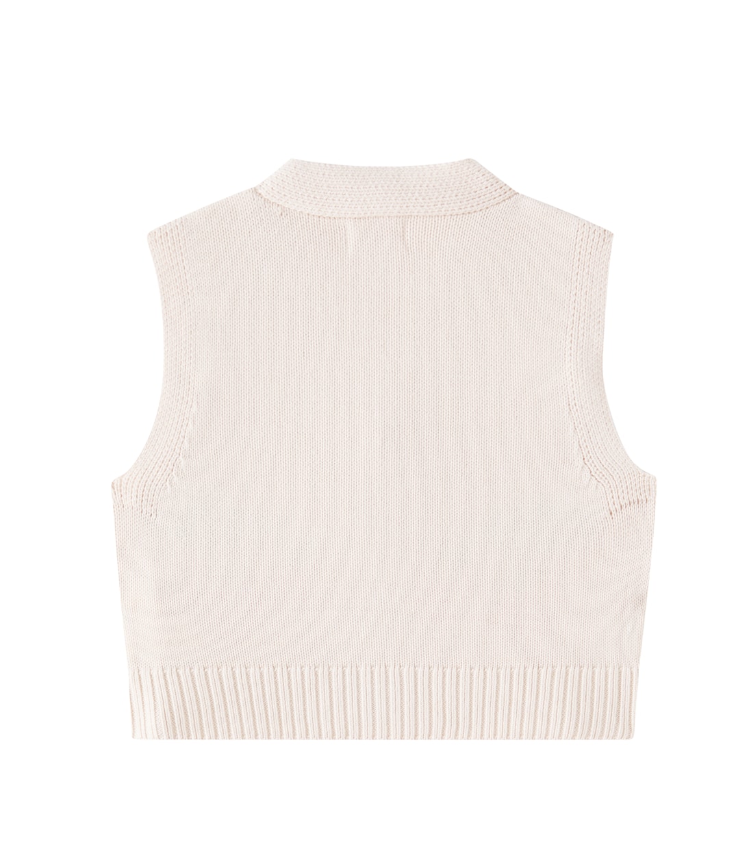 Жилет-свитер из хлопка с клубникой Tinycottons, Light Cream — фото 3