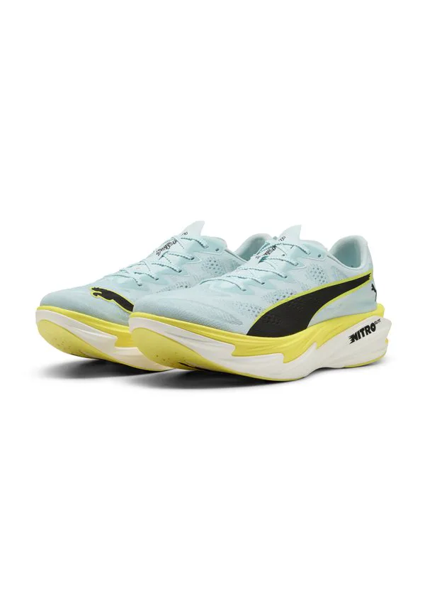 Кроссовки для бега по шоссе deviate nitro elite 4 Puma, Fresh Water Lemon Crush Black White — фото 3