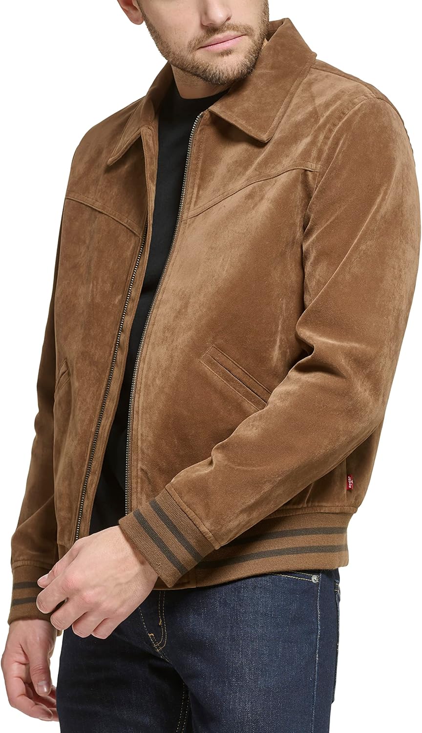 Мужская куртка-бомбер Levi's из искусственной замши для университета Levi's, Cognac — фото 3