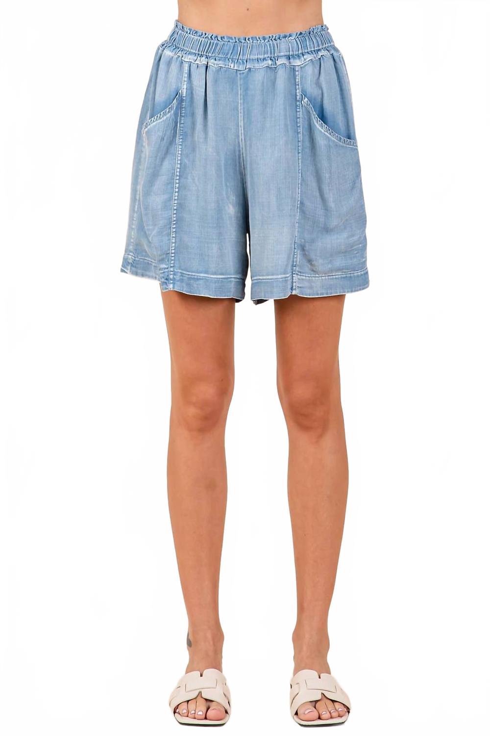 

Удобные шорты из стираной шамбре Mittoshop, Washed Chambray