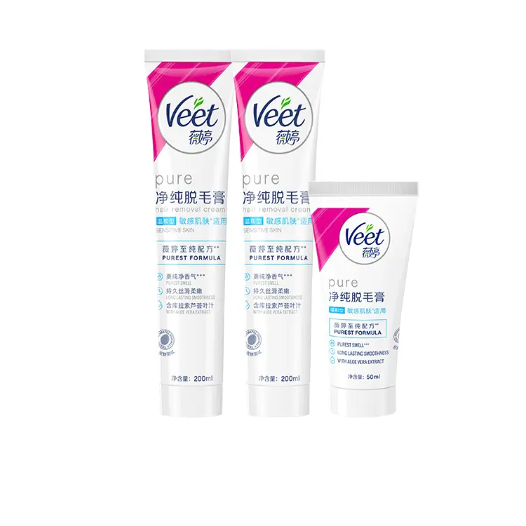 

Средства для удаления волос для женщин VEET, Two-Piece Set: Pure Hair Removal Cream 200ml*2+Pure Hair Removal Cream 50ml