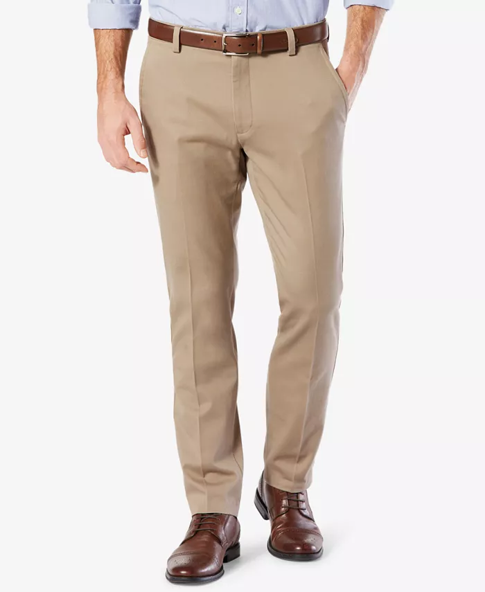 

Мужские удобные эластичные брюки Easy Slim Fit цвета хаки Dockers, коричневый/бежевый