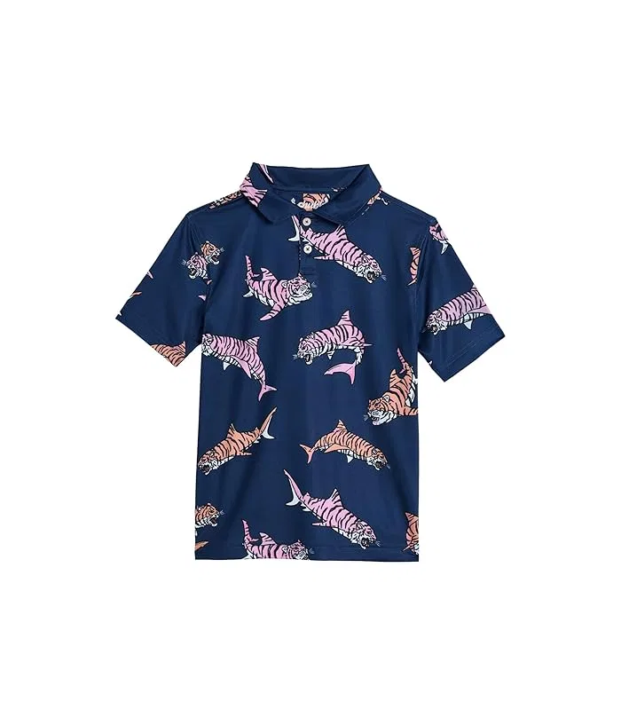 Поло Chubbies Kids The King Of The Sea, Navy/Pattern Based