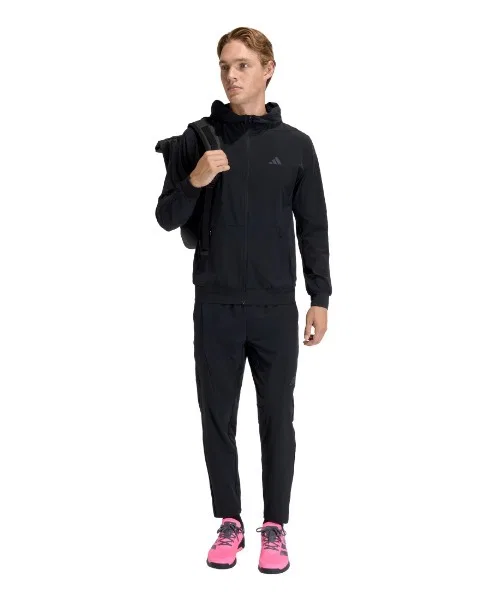 Тренировочная флисовая куртка adidas D4T Workout Full Zip, чёрная — фото 3