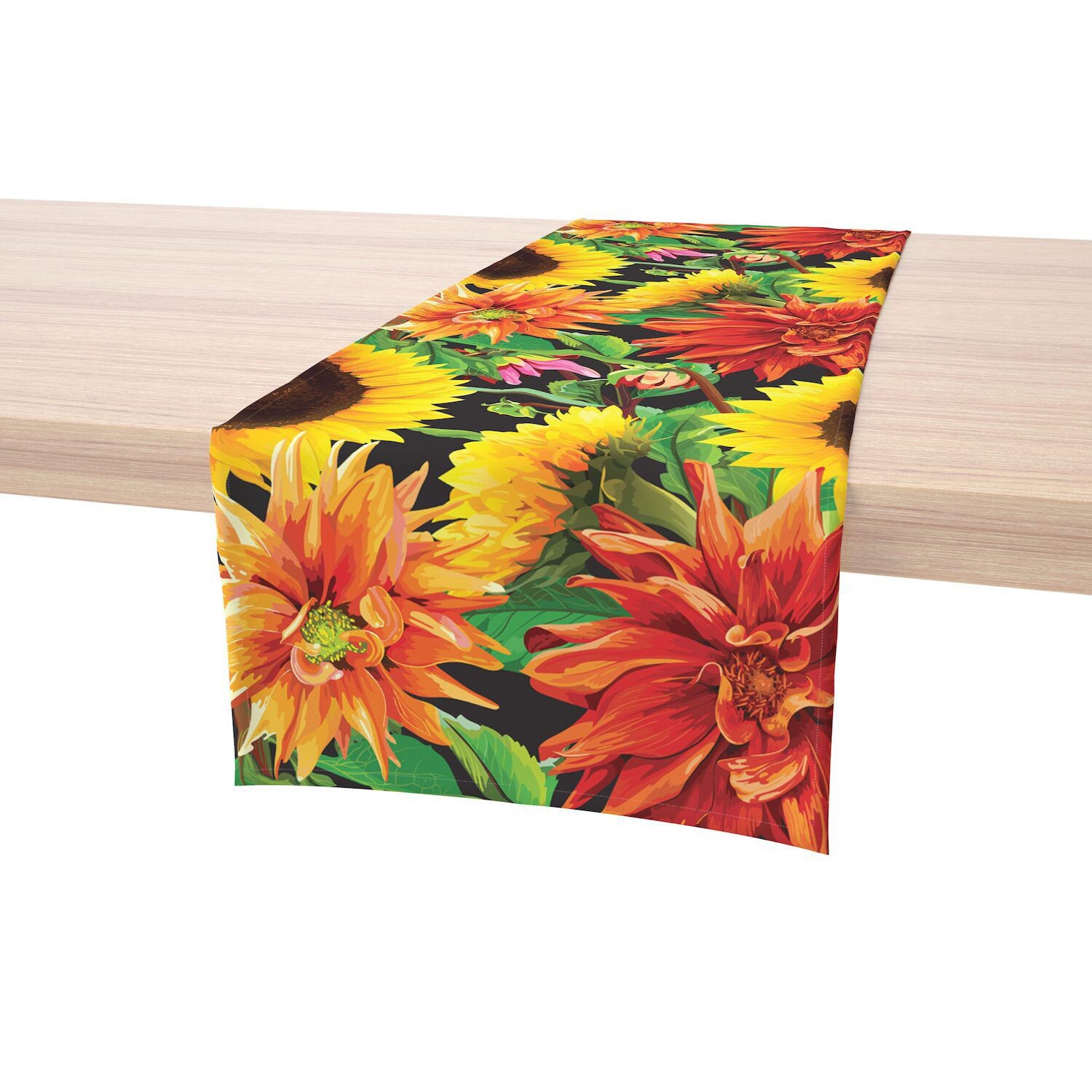 

Настольная дорожка, 100% полиэстер, 14x108 дюймов, Sunflower Garden.