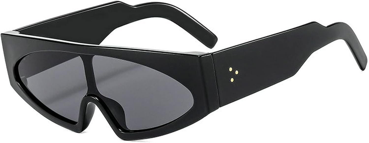 

COTIA Модные солнцезащитные очки «кошачий глаз» для женщин, ретро, ​​цельные, с градиентным переходом цвета, защита от УФ-излучения UV400, для мужчин, трендовые, с желейными цветными заклепками, Black