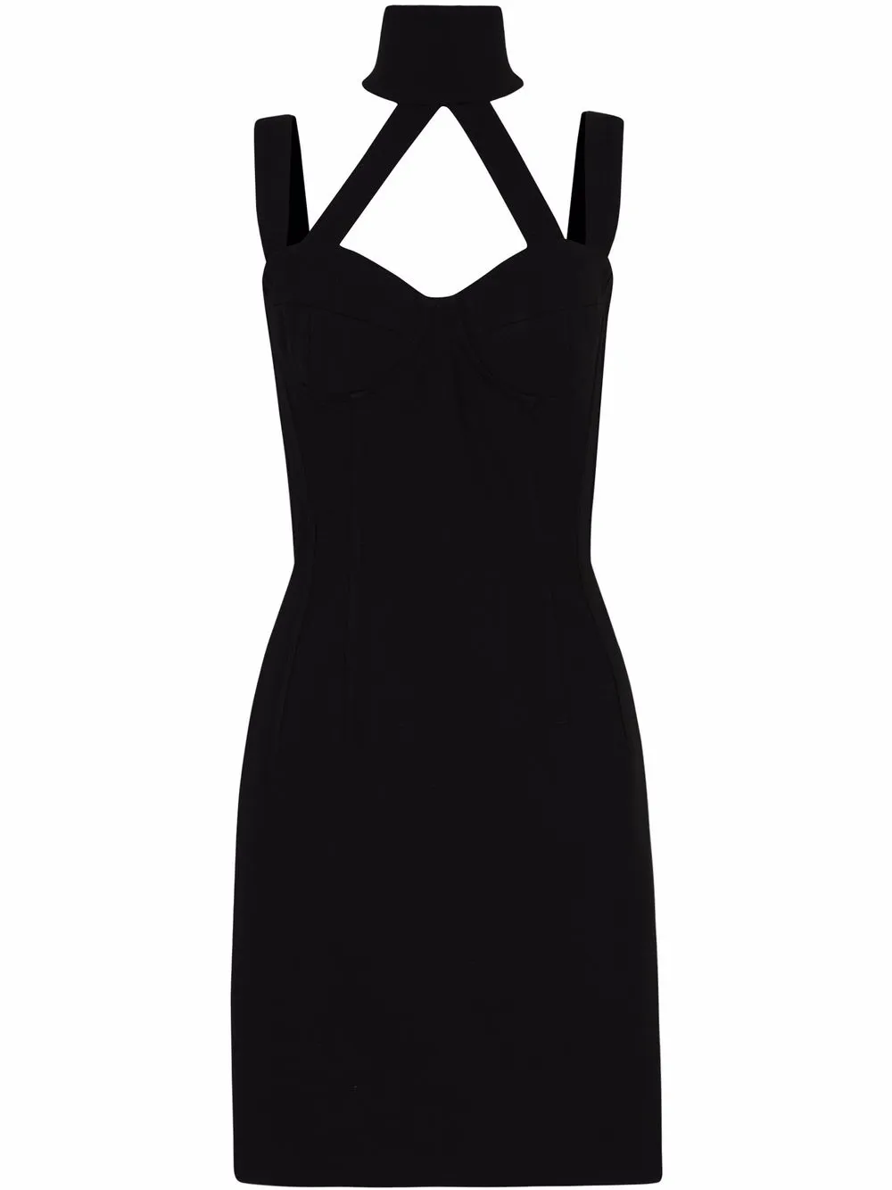 

Платье мини с вырезом халтер DOLCE & GABBANA, черный