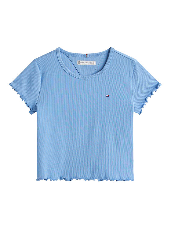 Футболка regular fit Essential KG0KG08590 Tommy Hilfiger, голубой — фото 4
