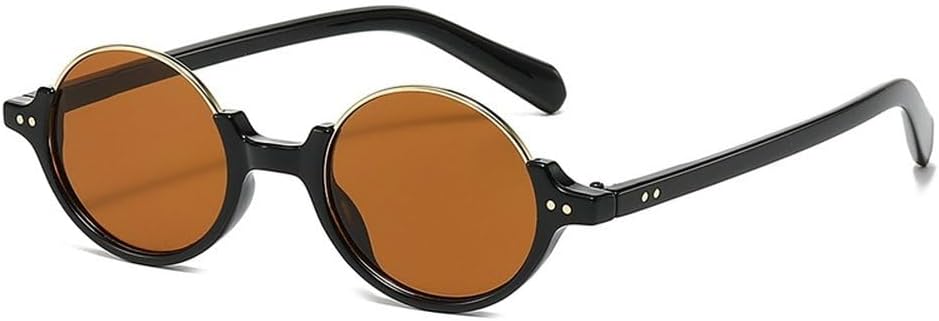 

Винтажные круглые солнцезащитные очки для женщин, модные градиентные очки с защитой от УФ-излучения UV400, модные солнцезащитные очки в стиле панк с заклепками SKFGNX, Black Tea