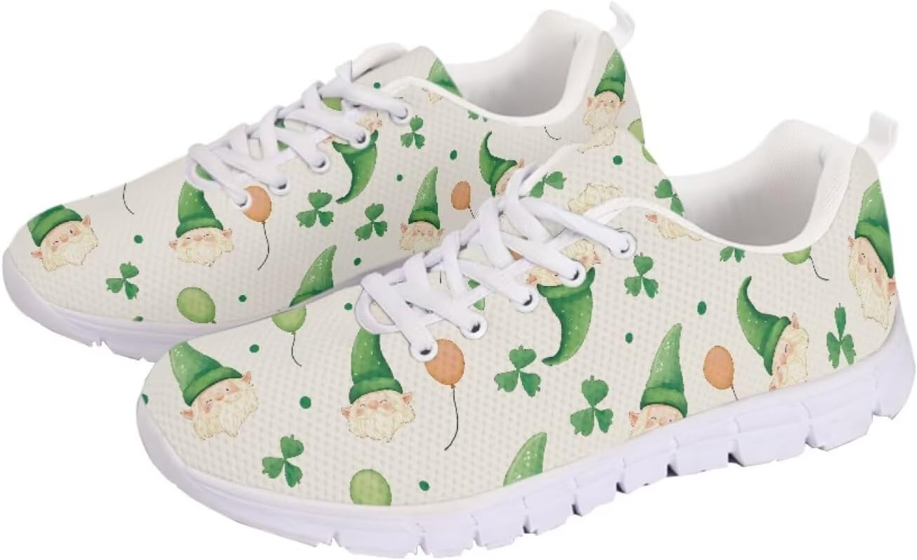 

Кроссовки с американским флагом для прогулок, кроссовки на 4 июля, повседневные беговые кроссовки для фитнеса на День независимости Getelinseng, St Patrick's Day Leaves Balloon