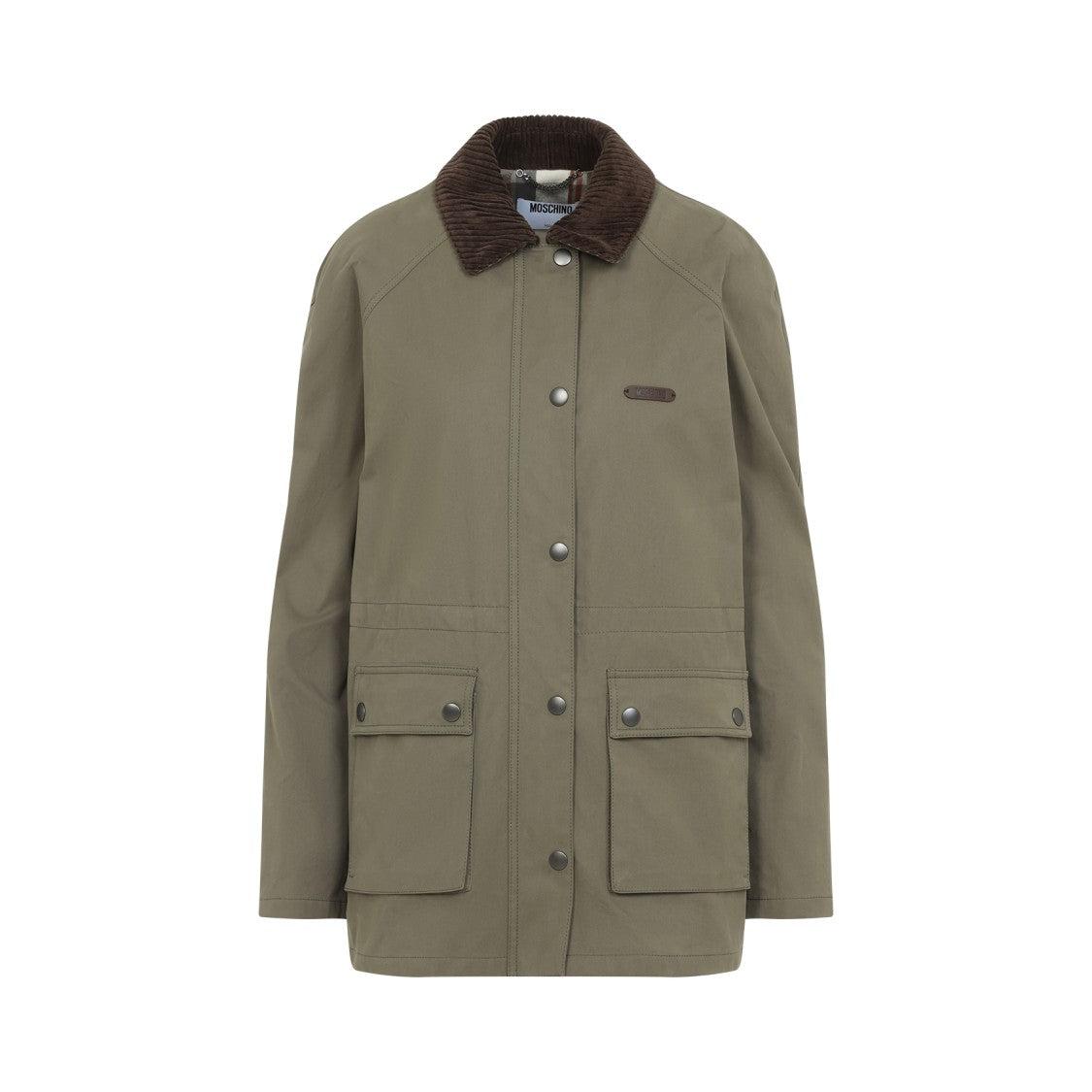 

Зеленая хлопковая куртка Moschino