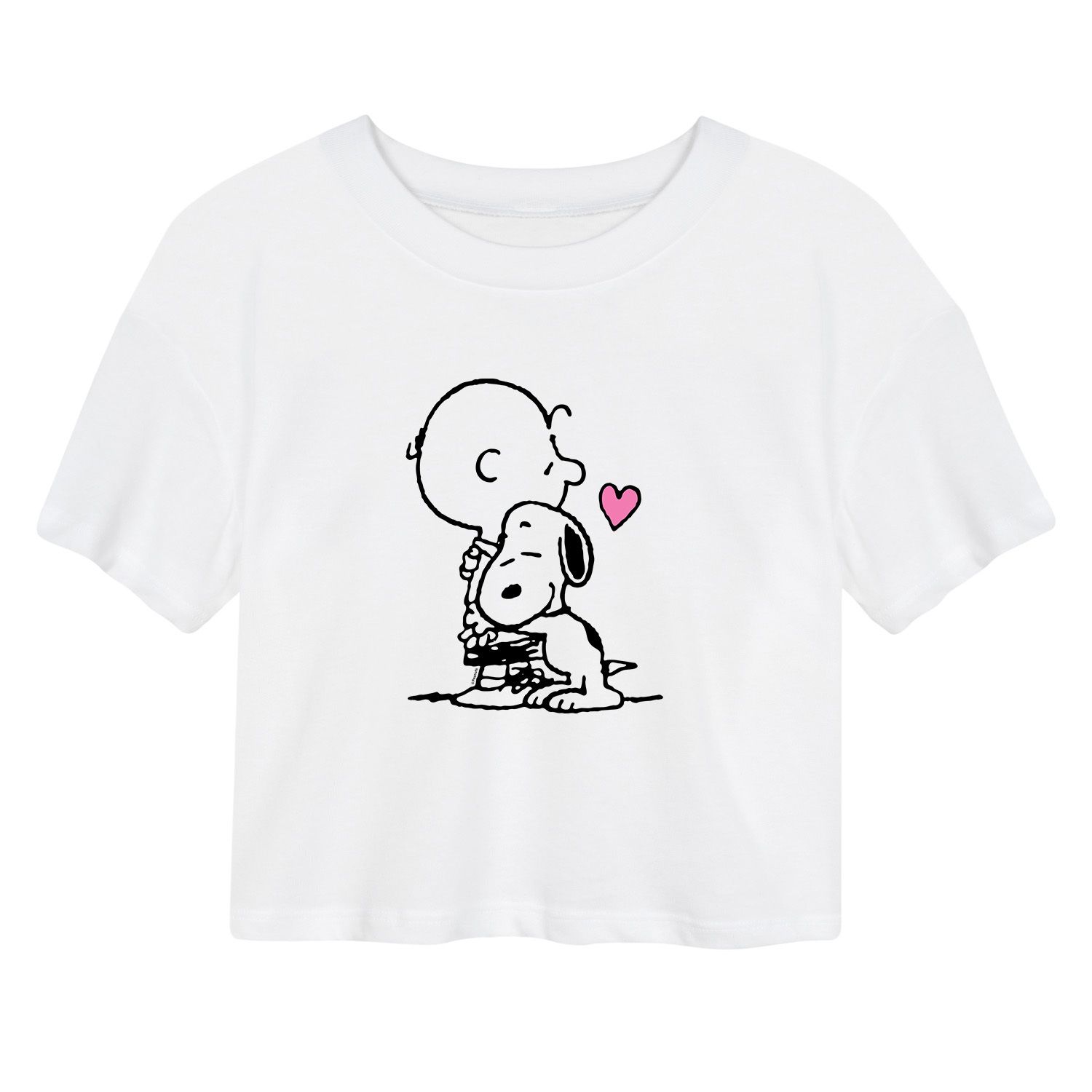 

Укороченная футболка с рисунком Peanuts Snoopy Hug для детей Juniors Licensed Character, белый