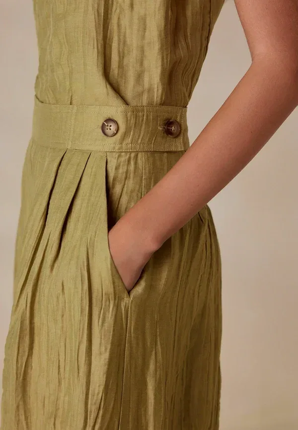 Брюки широкие Petite fit Next, оливково-зеленый — фото 4