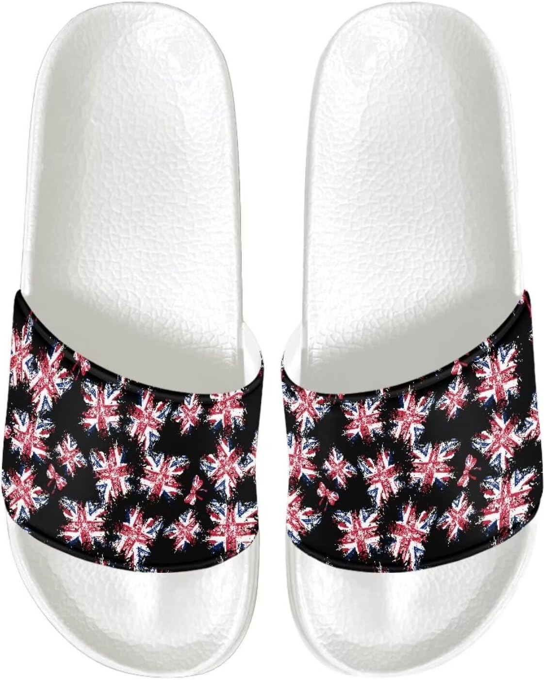 

Женские сандалии шлепанцы с открытым носком на один ремешок, повседневная обувь для прогулок Judentidos, British Flag
