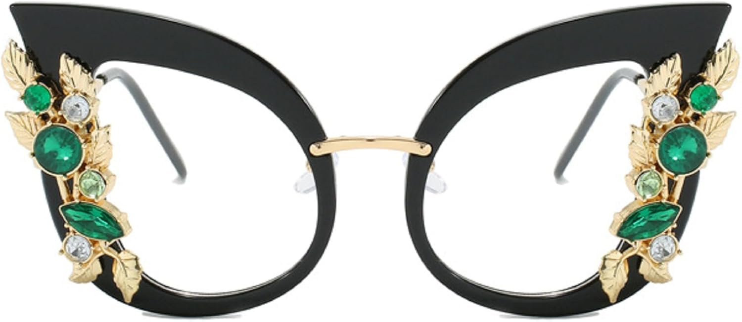 

Модные сверкающие солнцезащитные очки-бабочки со стразами, роскошный бренд, винтажные солнцезащитные очки с бриллиантами, очки для вечеринок и рейв-вечеринок mincl, Black&clear