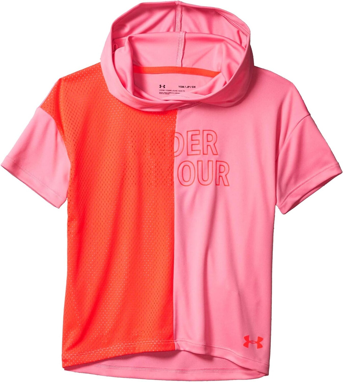 

Худи Under Armour Tech Graphic Short Sleeve Hoodie, цвет Lipstick/Beta