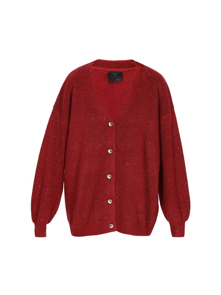 

DreiMaster Женский кардиган винно-красного цвета