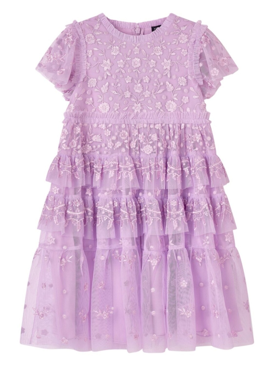 

NEEDLE & THREAD KIDS платье из тюля с цветочной вышивкой, фиолетовый