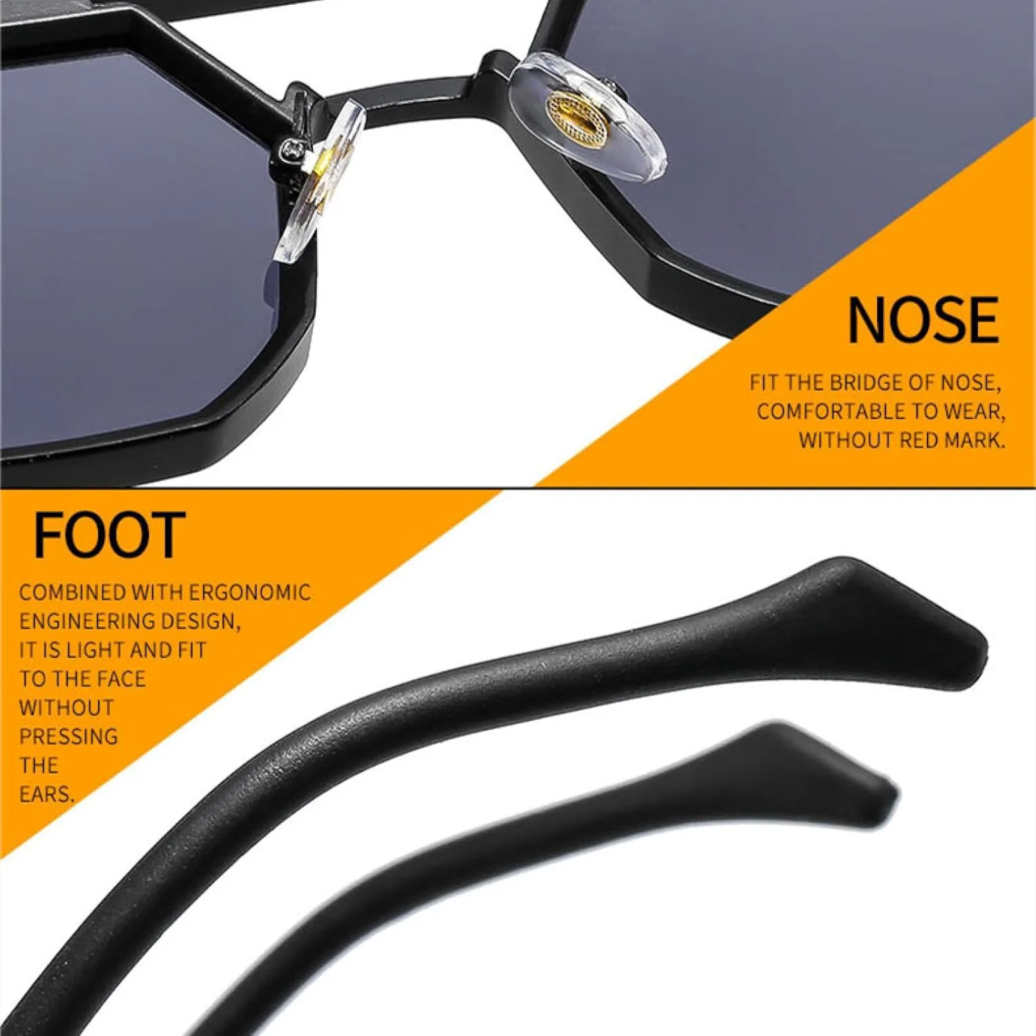 

Ретро-металлические панк-солнцезащитные очки Polygon для женщин, модные, с прозрачными линзами, защита от УФ-излучения UV400, для мужчин TVTBBVV, Golden Clear