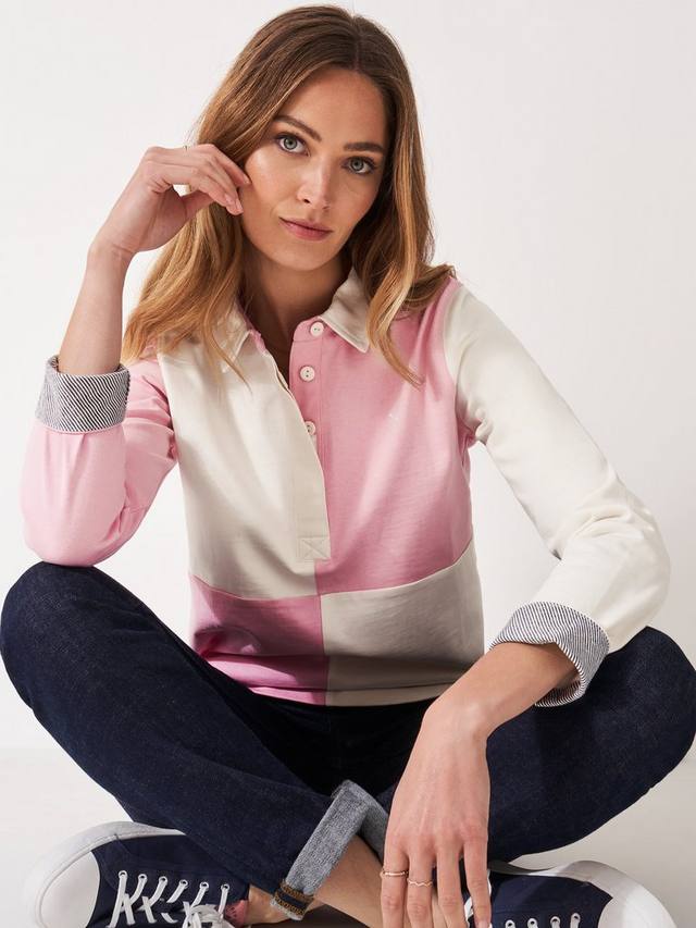 

Рубашка поло в стиле регби Harlequin Crew Clothing, Light Pink