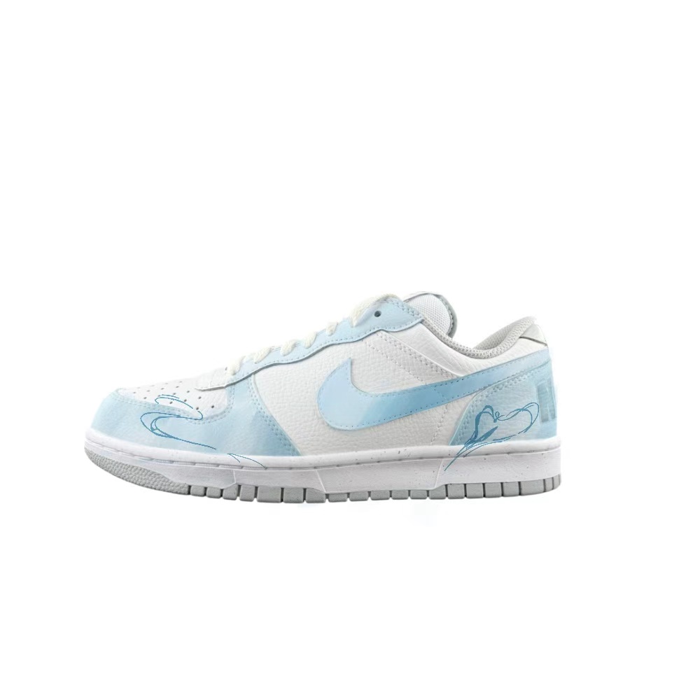 

Nike Большие обширные водные волны низкие кожаные кроссовки Unisex Blue