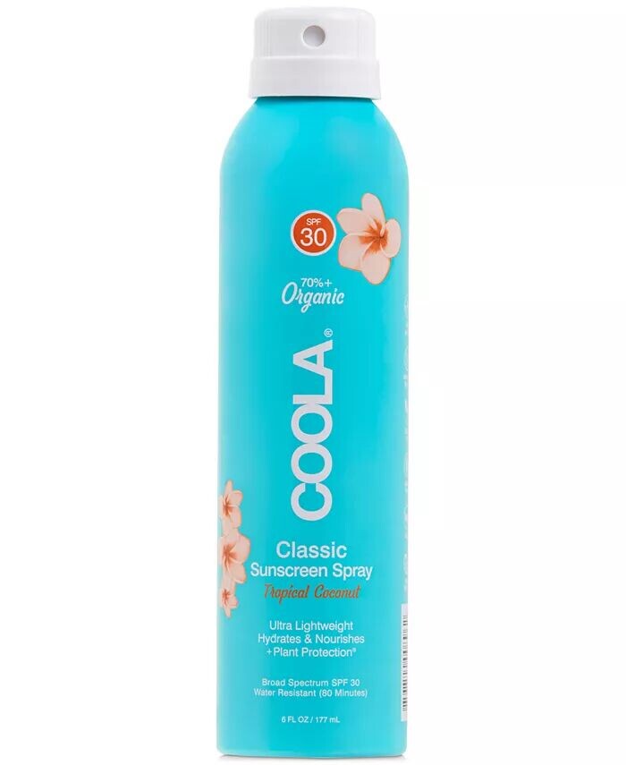 

Классический солнцезащитный спрей для тела SPF 30 — тропический кокос, 6 унций Coola
