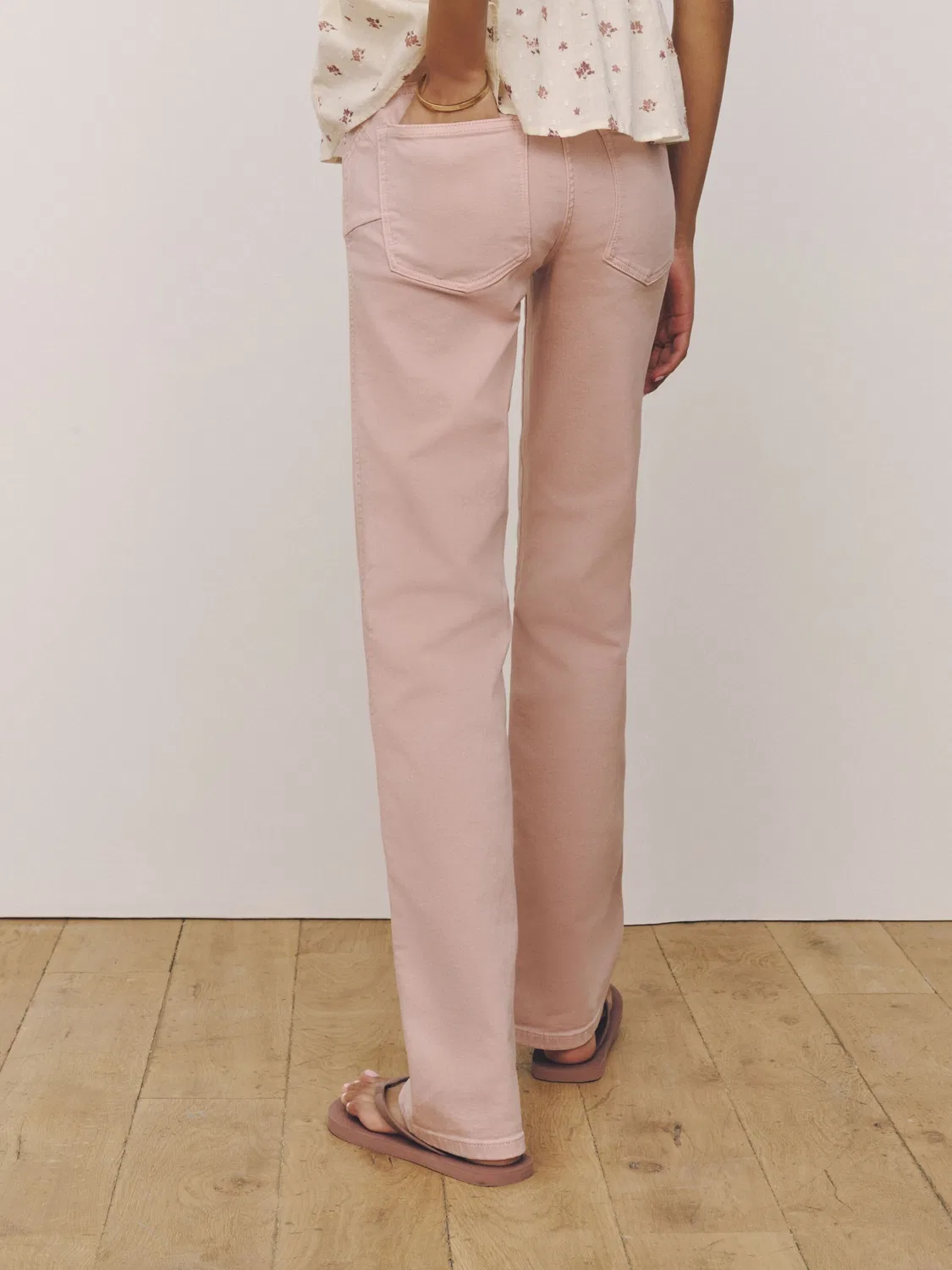 Джинсы-клеш Next, Dusky Pink — фото 3
