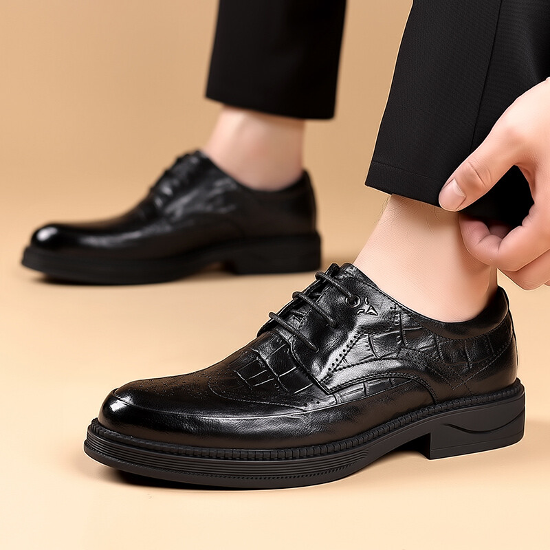 Туфли мужские Men"s Casual Men Low-Top Bull Charm, черный — фото 3
