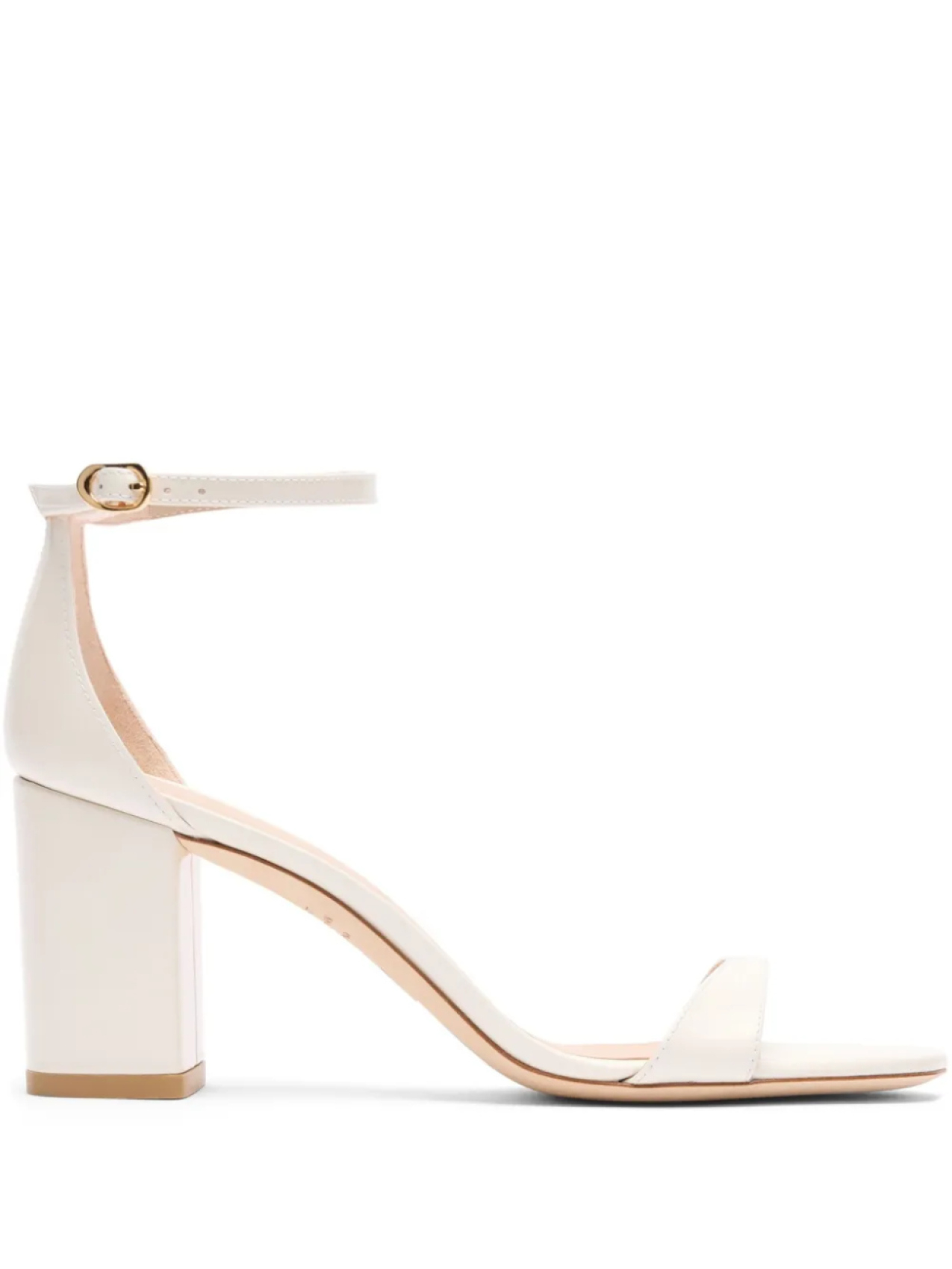 Сандалии Stuart Weitzman 75 мм Nudist II, нейтральный цвет