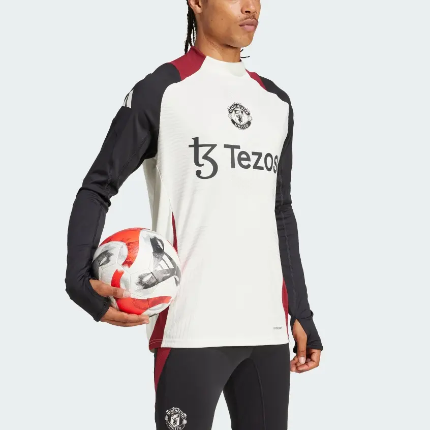 Футболка AEROREADY Manchester United мужская нефритово-белая/черная Adidas — фото 4