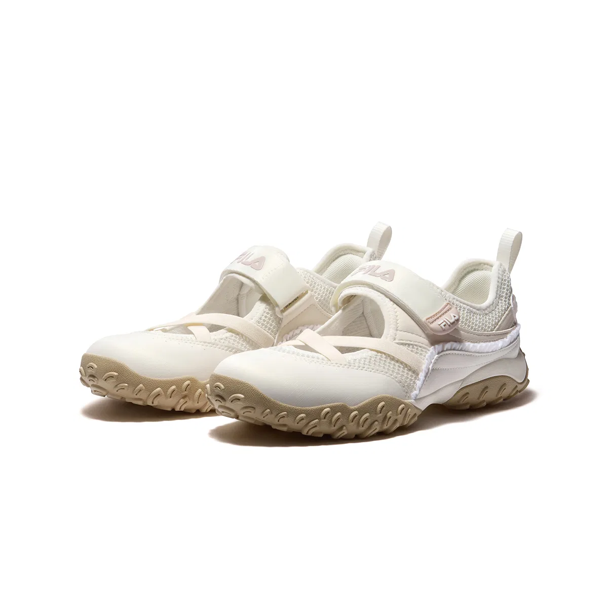 Сандалии SEASON FSW из искусственной кожи и текстиля Milk White/Pearl White для детей FILA KIDS — фото 4