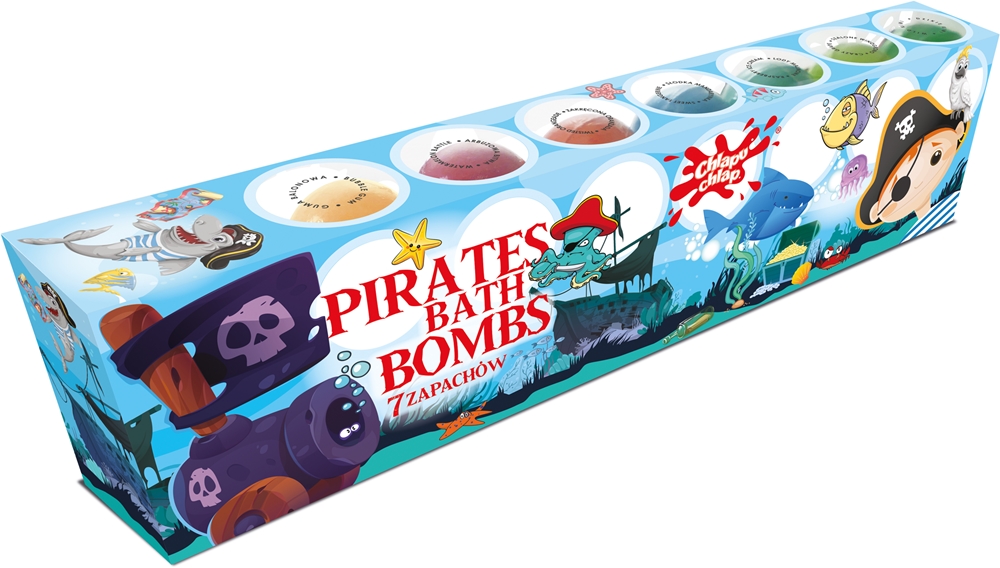 

Пираты шипят в ванне Chlapu Chlap, vaikams 7× 50 гр