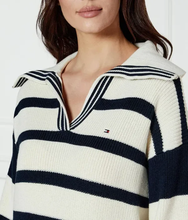 Свитер loose fit Tommy Hilfiger, белый — фото 4