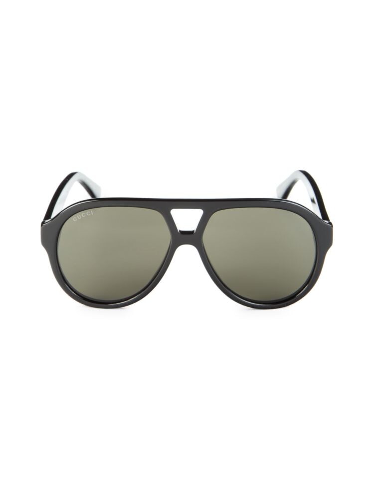 Солнцезащитные очки-авиаторы 56MM Gucci, черный