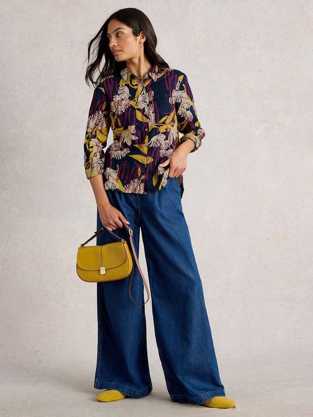 

Софи флоральная джерси рубашка White Stuff, Navy/Multi