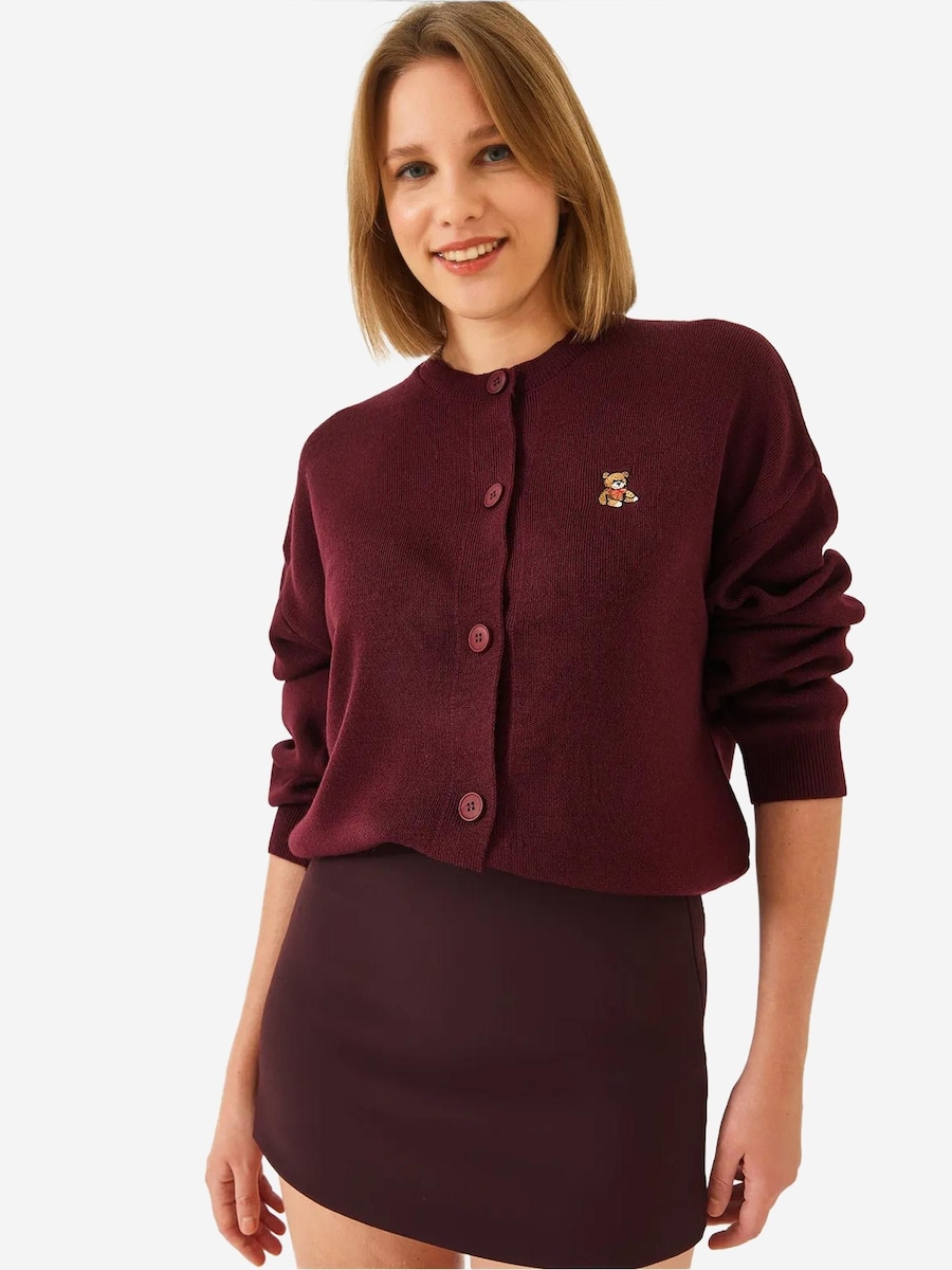 

Вязаный кардиган Bianco Lucci, бургундия