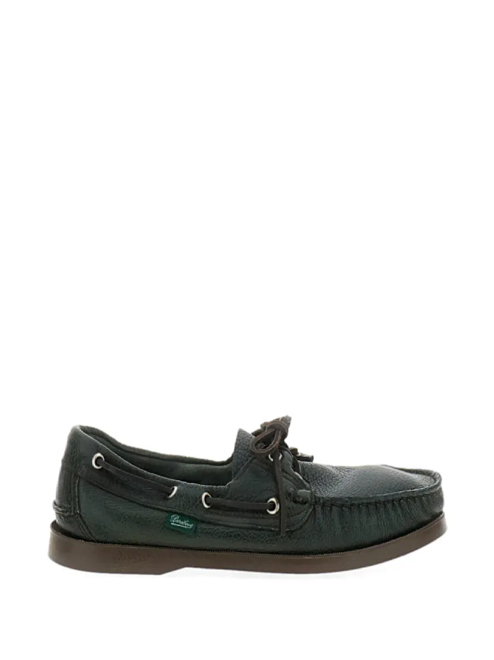 Кожаные лодочные туфли Barth Paraboot, зеленый