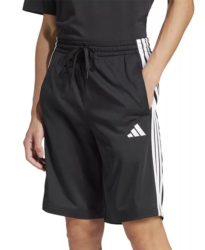

Мужские шорты Three-Stripes 10" из трикотажа adidas, черный