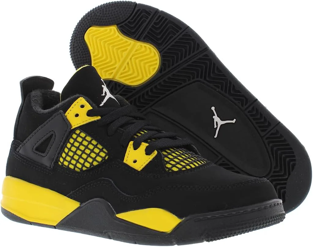 Мужские кроссовки Nike Jordan 4 Retro, размер, черно-белый — фото 3